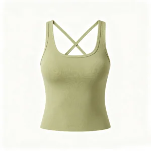 Criss cross back long Yoga tank top