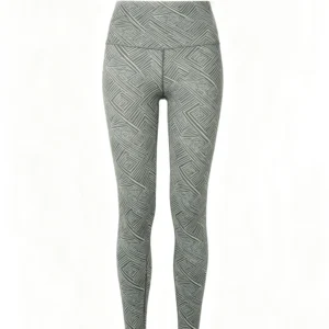 Interlaced geometric print workout leggings