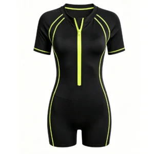 One piece short sleeve boyleg surf suit